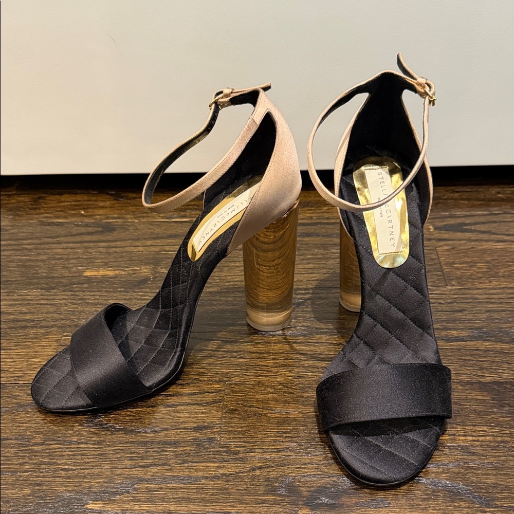 Stella McCartney Black and Tan Heels